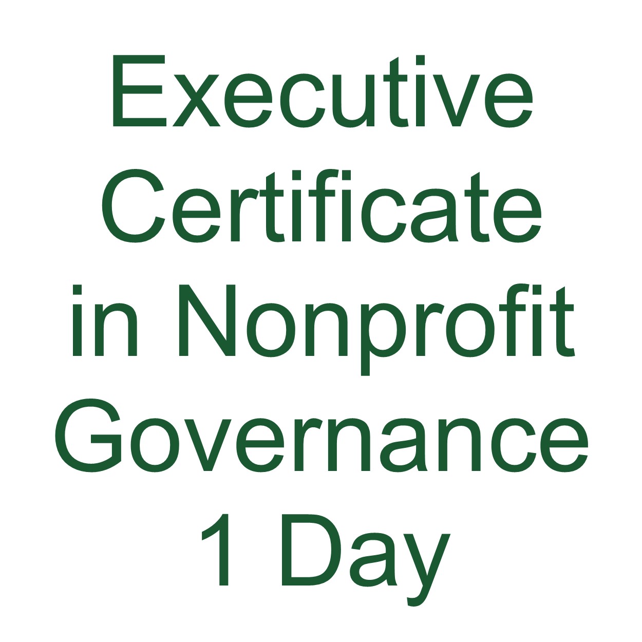 Executive Certificate In Nonprofit Governance Program 1 Day Executive certificate in nonprofit governance program 1 day